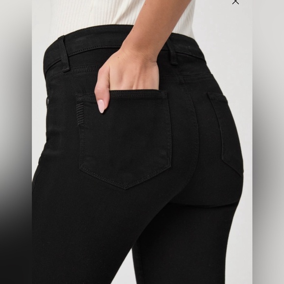 PAIGE - Black Verdugo Ankle Skinny Jeans Size 25 Black Shadow - Picture 4 of 10